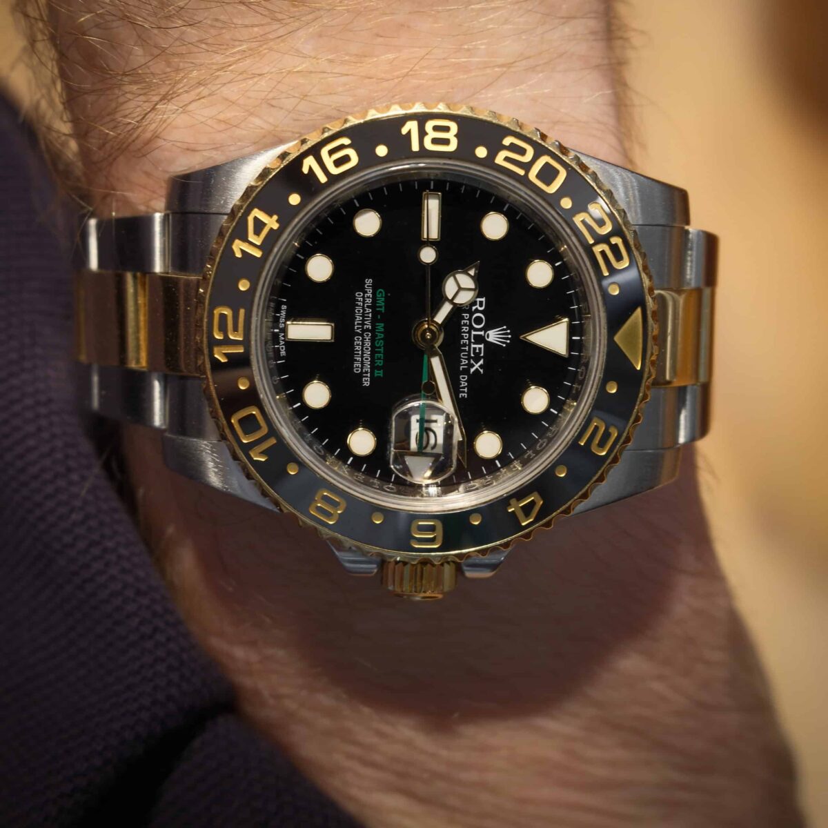 Rolex GMT MASTER II Steel & 18K Gold 116713 | Gothelf A. Watches — 3