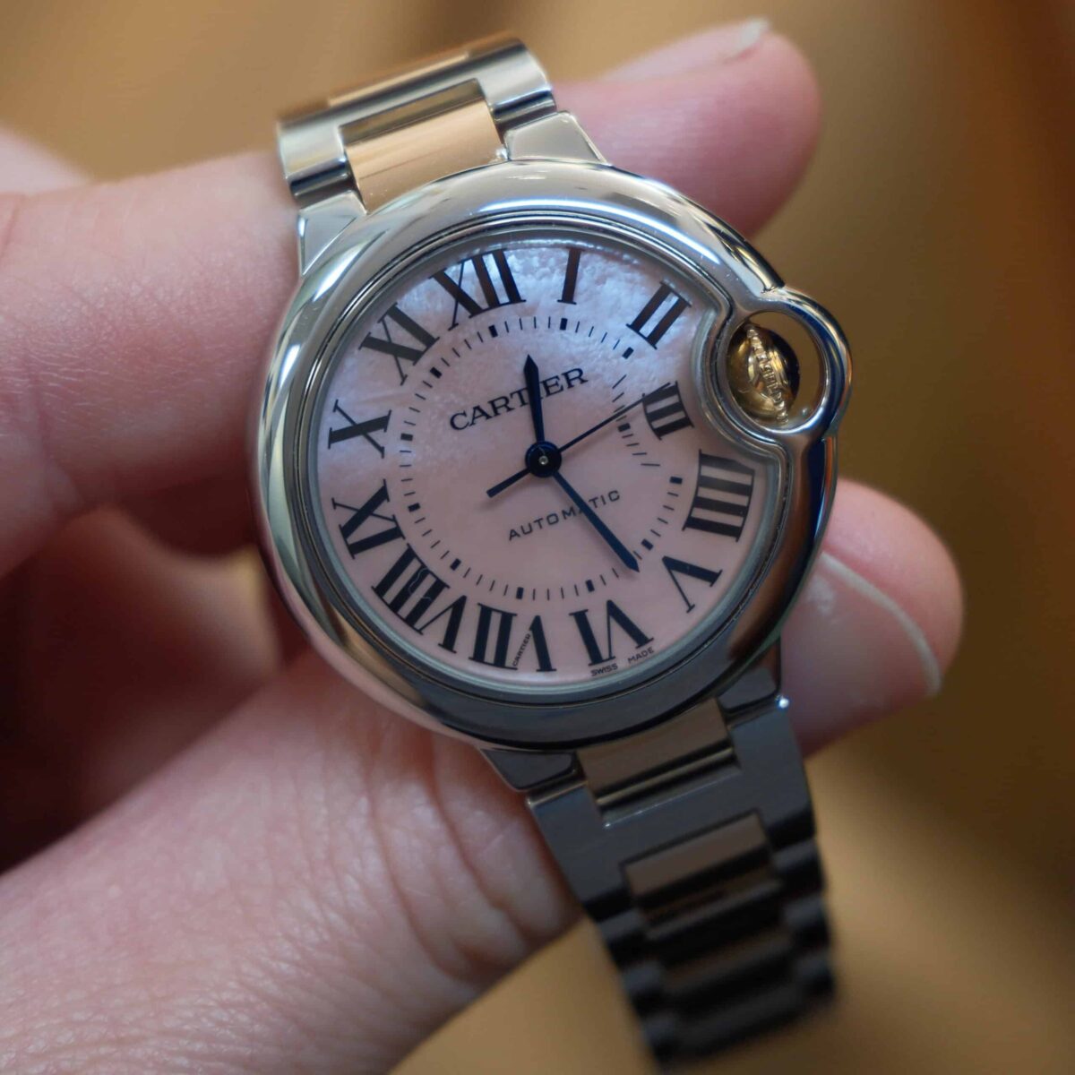 Cartier Ballon Bleu 33mm Rose Gold MOP Dial Ladies Medium | Gothelf A. Watches — 3