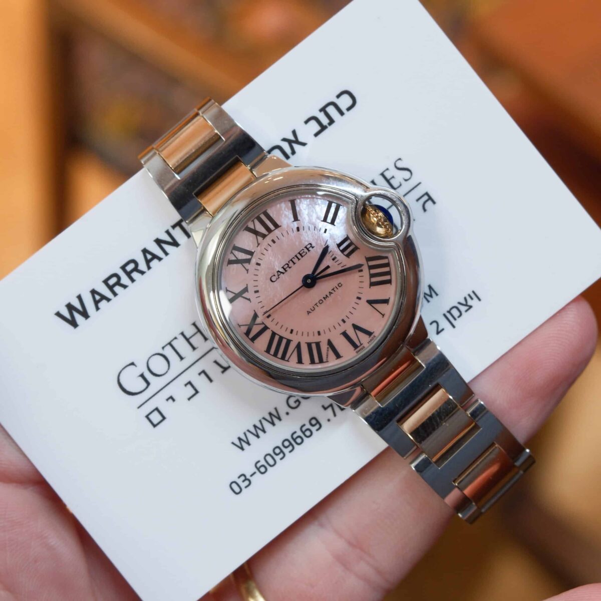 Cartier Ballon Bleu 33mm Rose Gold MOP Dial Ladies Medium | Gothelf A. Watches — 2