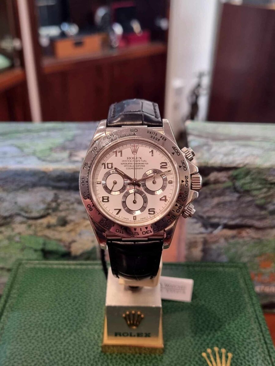 Rolex Daytona Zenith 18k White Gold Chronograph Pre-owned 1999 ref.16519 | Gothelf A. Watches — 5