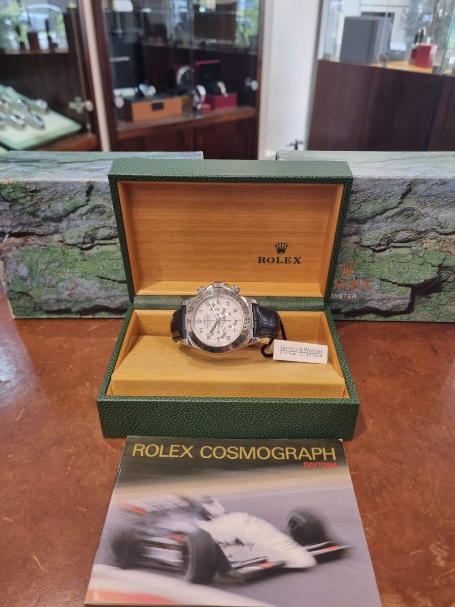 Rolex Daytona Zenith 18k White Gold Chronograph Pre-owned 1999 ref.16519 | Gothelf A. Watches — 6
