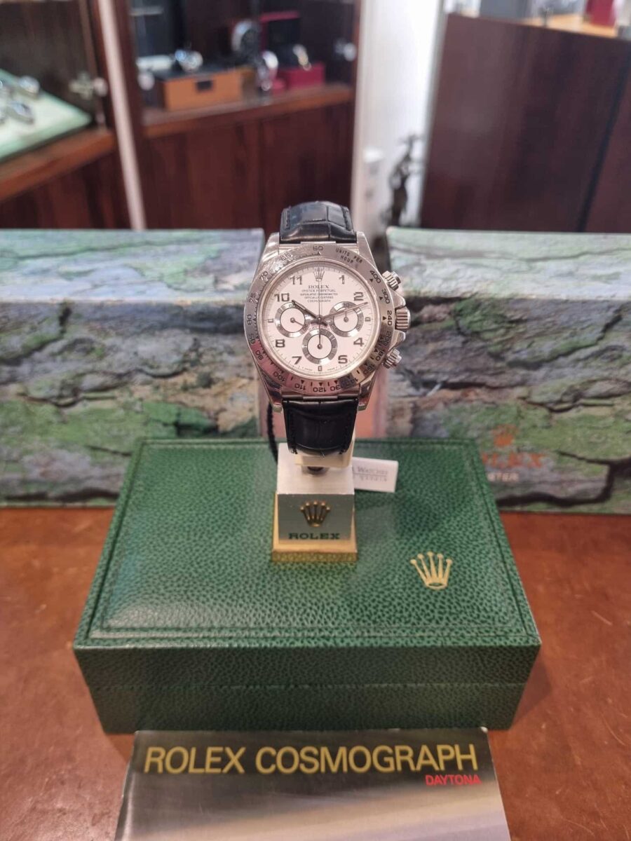Rolex Daytona Zenith 18k White Gold Chronograph Pre-owned 1999 ref.16519 | Gothelf A. Watches — 2