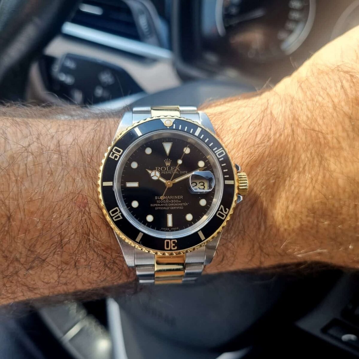 Rolex Submariner Blue Steel & 18K Gold 16613 Pre-owned 2002 | Gothelf A. Watches — 3