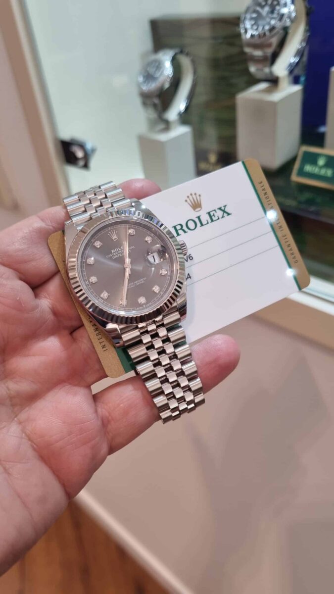 Rolex Datejust 41mm Rhodium Diamonds Dial ref.126334 | Gothelf A. Watches — 4