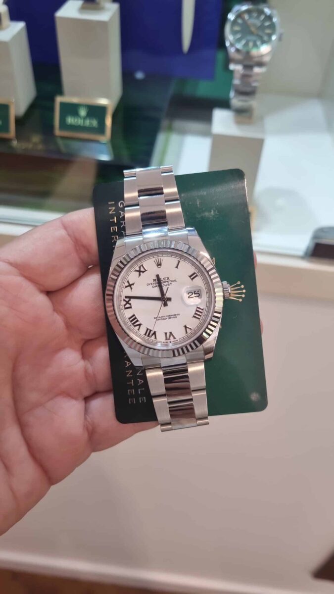 Rolex Datejust 41mm Oyster Steel White Gold Bezel Green Menta Dial ref.126334 New unworn 2025!! | Gothelf A. Watches — 2