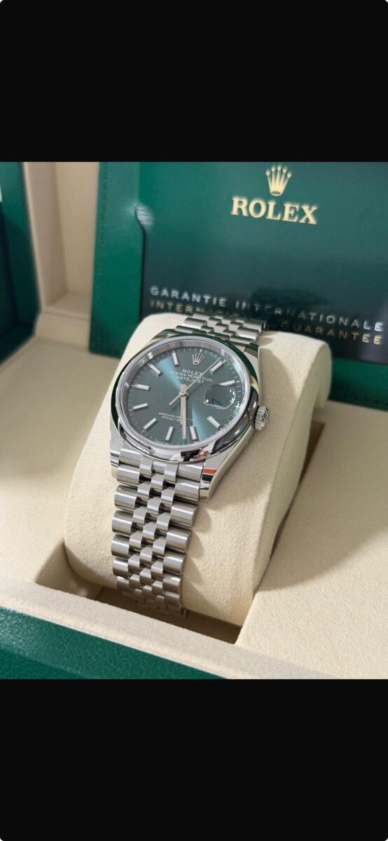 Rolex Datejust Steel 36mm Menta-Green Dial Jubilee Bracelet New 2025!! | Gothelf A. Watches