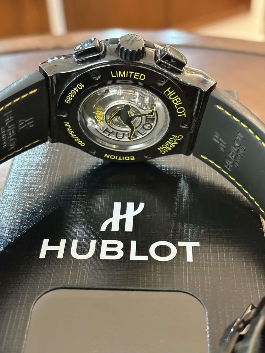 Hublot Classic Fusion Aerofusion Pele Limited Edition 500 Units Automatic Chronograph Wristwatch 45mm | Gothelf A. Watches — 8