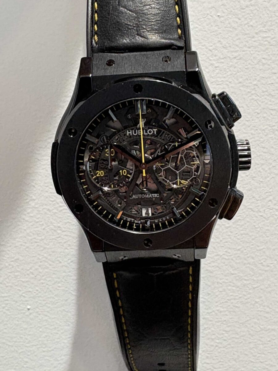 Hublot Classic Fusion Aerofusion Pele Limited Edition 500 Units Automatic Chronograph Wristwatch 45mm | Gothelf A. Watches — 6