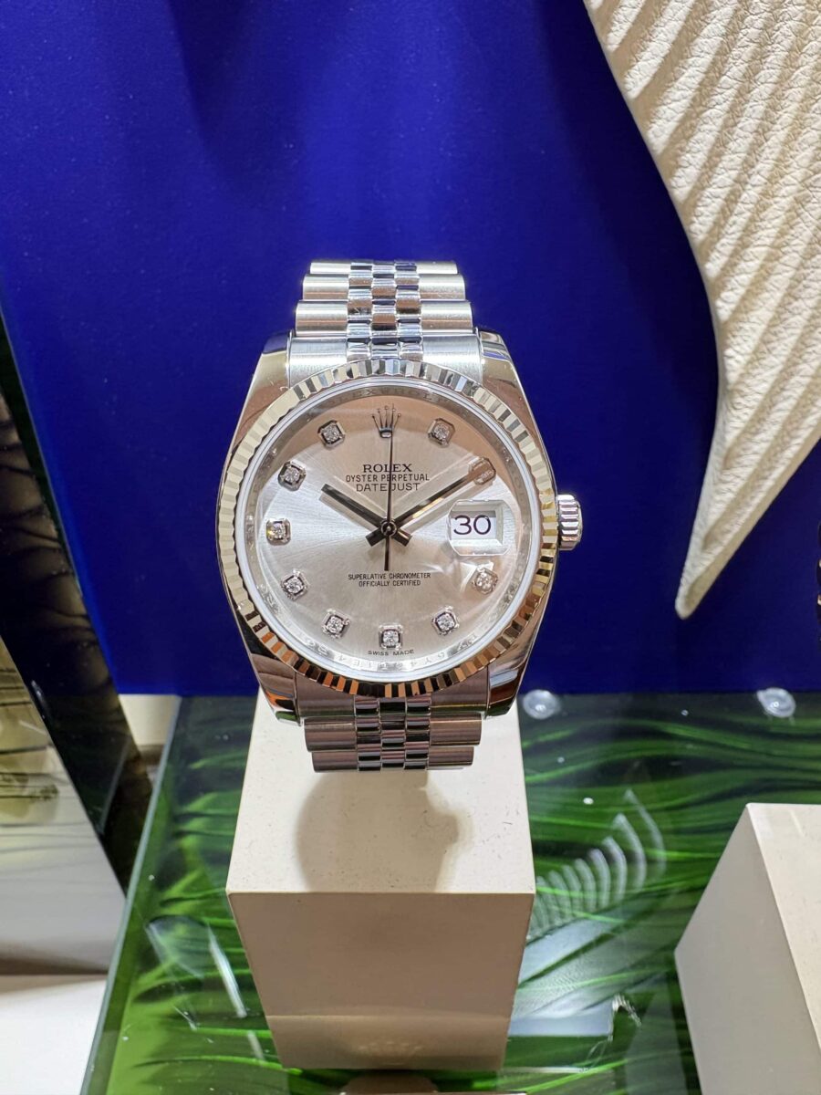 Rolex Datejust 36mm Diamonds Dial Ref.116234 pre-owned 2015 | Gothelf A. Watches
