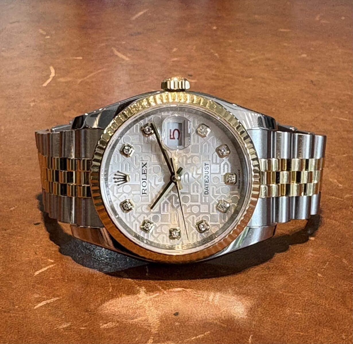 Rolex Datejust Steel and 18k Yellow Gold 36mm Computer Diamonds Dial ref.116233 Jubilee Bracelet | Gothelf A. Watches — 4