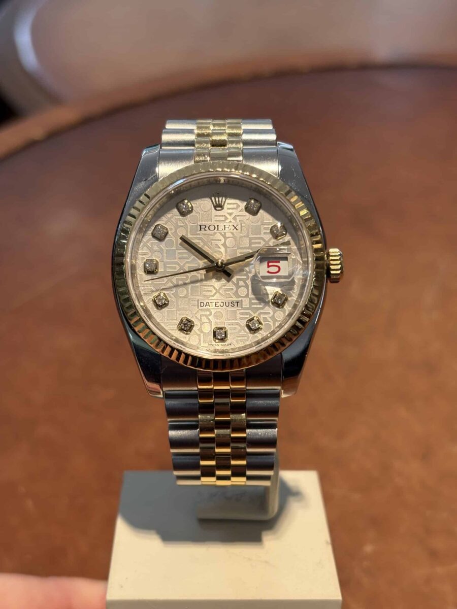Rolex Datejust Steel and 18k Yellow Gold 36mm Computer Diamonds Dial ref.116233 Jubilee Bracelet | Gothelf A. Watches — 5