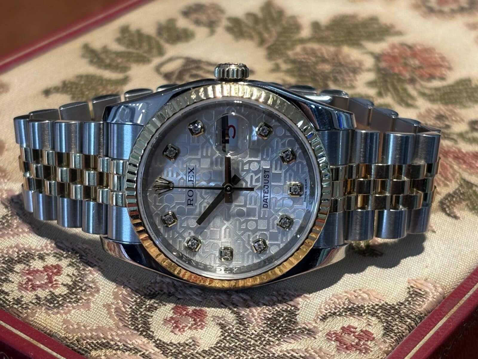 Rolex Datejust Steel and 18k Yellow Gold 36mm Computer Diamonds Dial ref.116233 Jubilee Bracelet | Gothelf A. Watches — 7