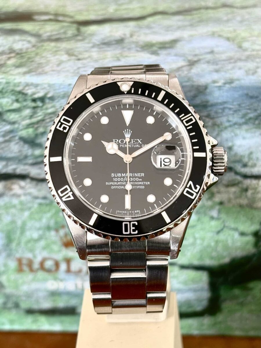 Rolex Submariner 16610 Date 1997 Tritium Dial+Rolex Papers | Gothelf A. Watches