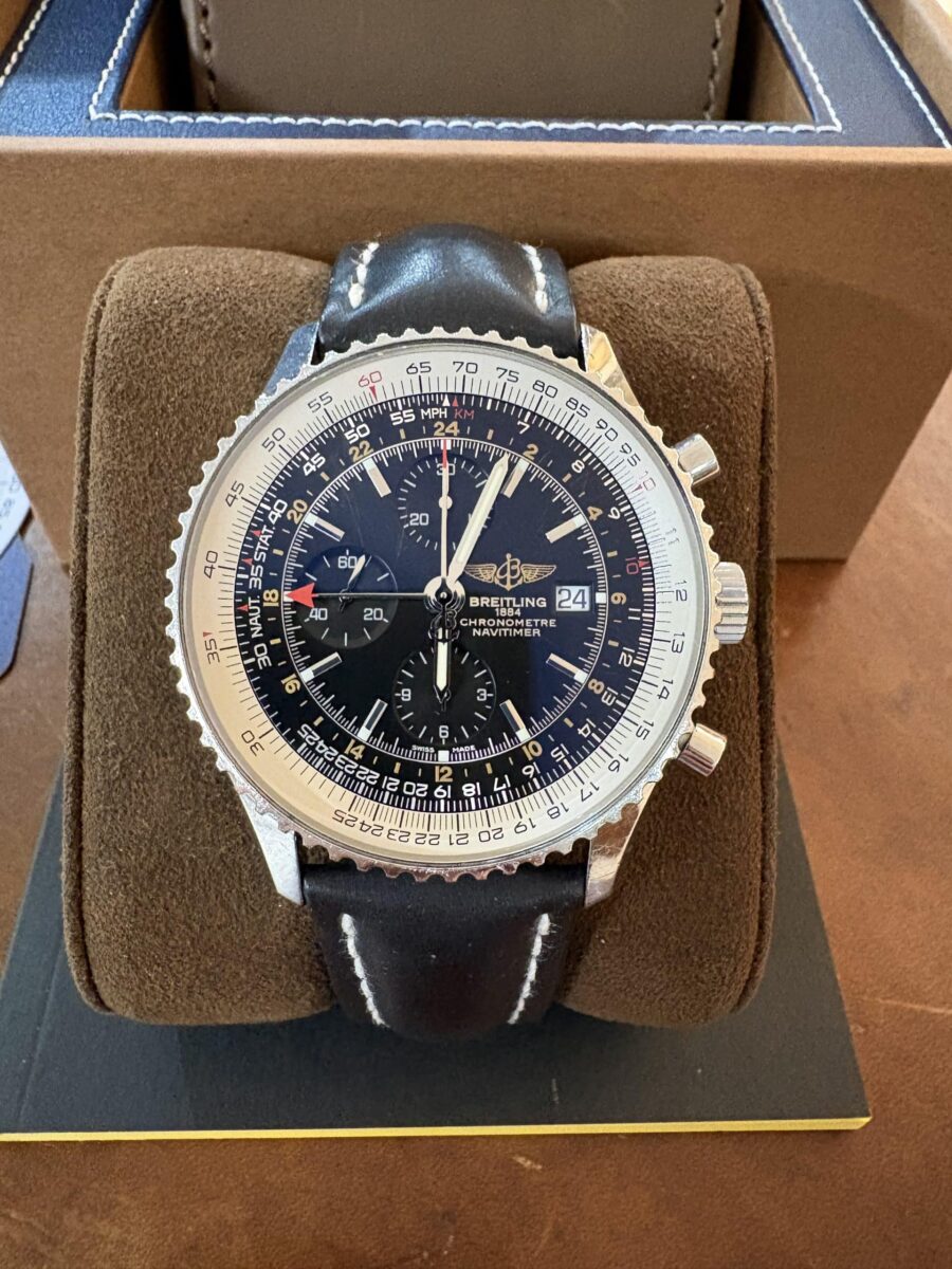 Breitling Navitimer World GMT Chronograph 46mm Pre-owned 2018 ref.A2432212 | Gothelf A. Watches