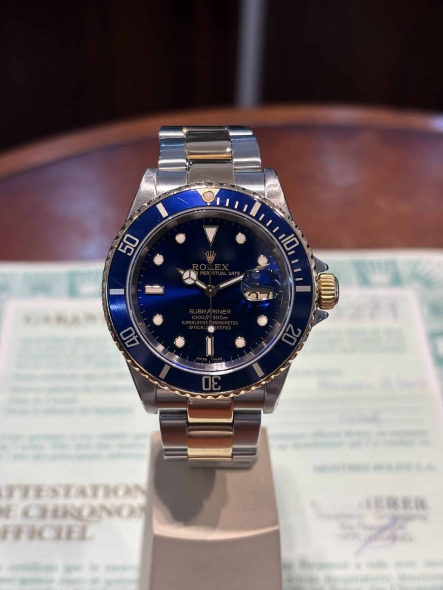 Rolex Submariner two tone Blue dial ref.16613 from 2002 | Gothelf A. Watches