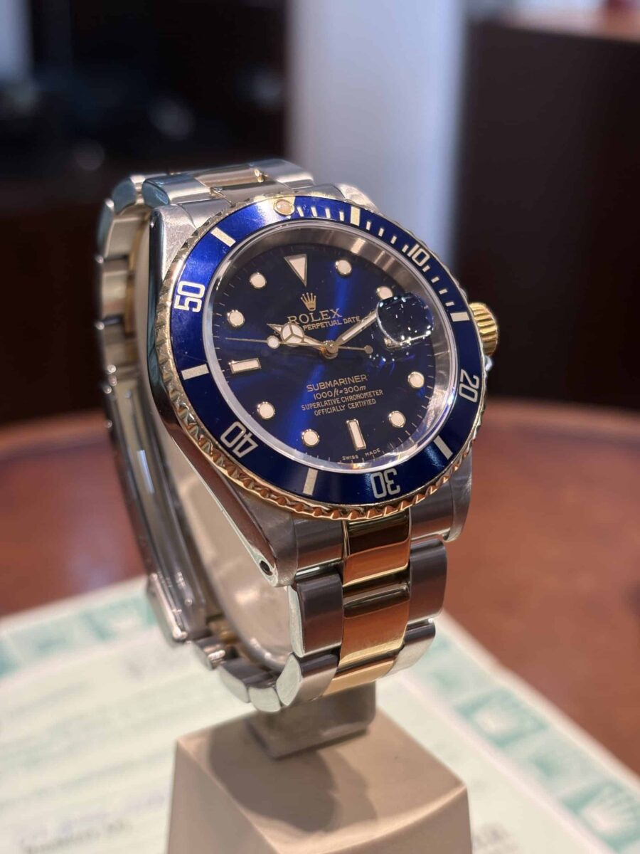 Rolex Submariner two tone Blue dial ref.16613 from 2002 | Gothelf A. Watches — 2