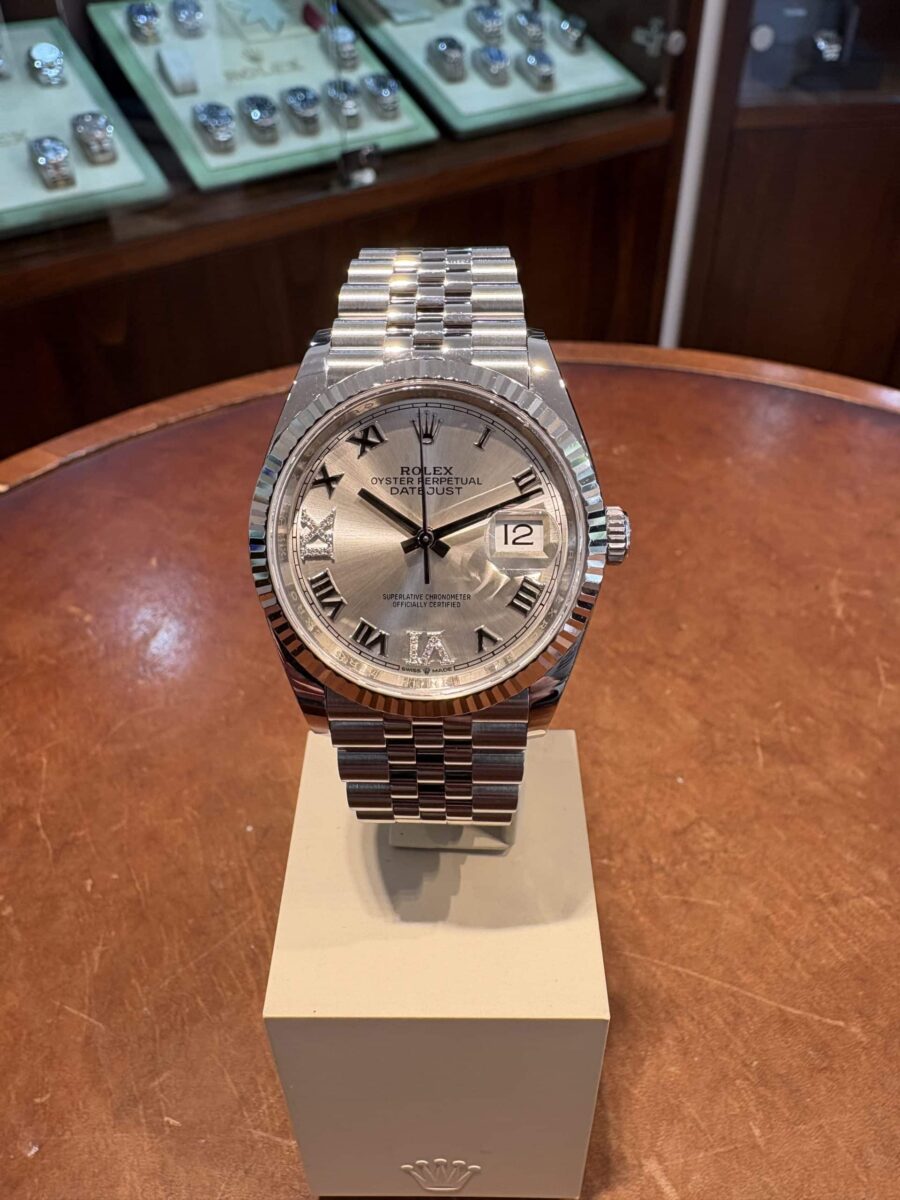 Rolex Datejust 36mm Silver Diamonds Dial Ref.126234 | Gothelf A. Watches — 4