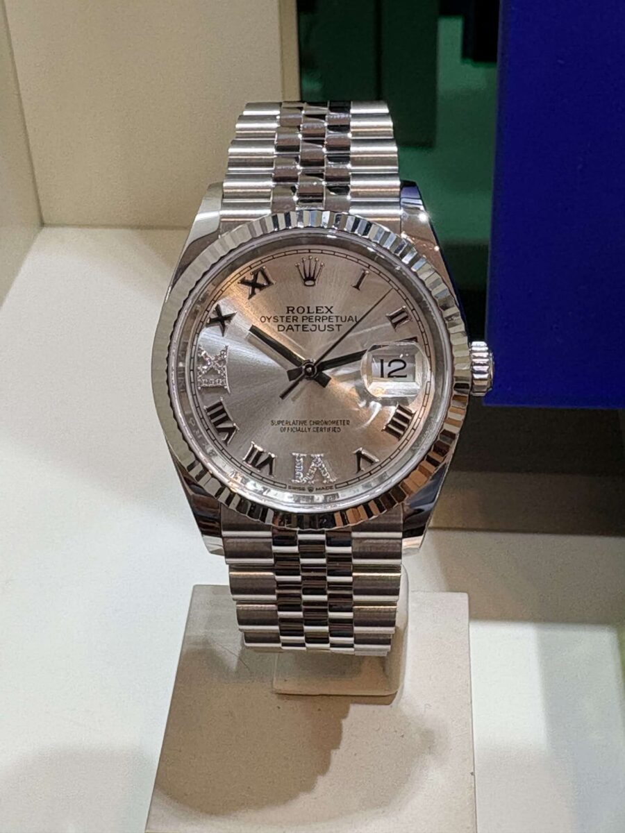 Rolex Datejust 36mm Silver Diamonds Dial Ref.126234 | Gothelf A. Watches