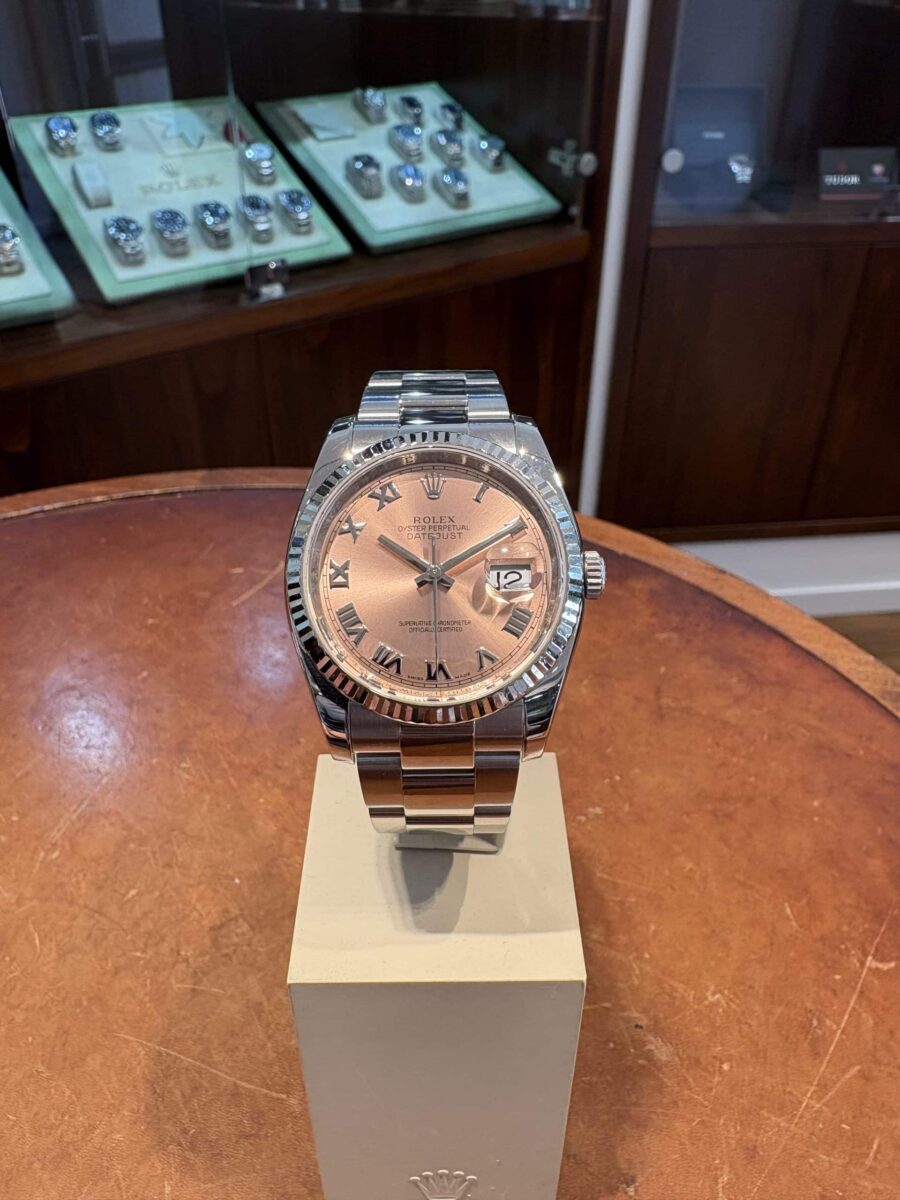 Rolex Datejust 36mm Steel+White Gold Bezel ref.116234 Pink Dial | Gothelf A. Watches — 2