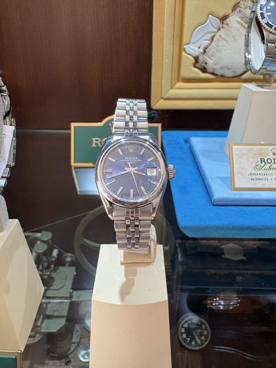 Rolex date Ladies 26mm Vintage Blue Dial 1978 ref.6196 Jubilee Bracelet | Gothelf A. Watches — 4