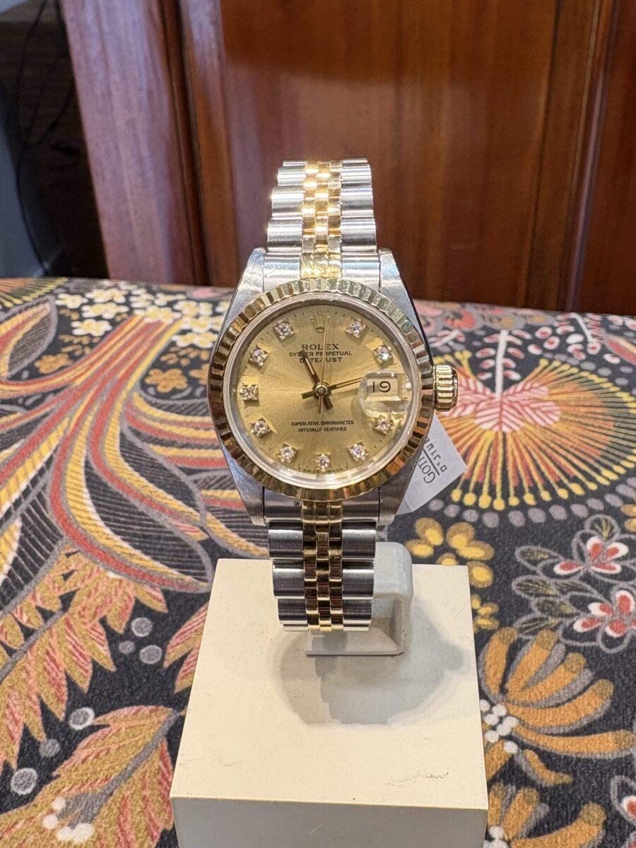 Rolex Datejust 26mm Steel & 18K Gold ref.69173 Champagne Diamonds Dial | Gothelf A. Watches — 4