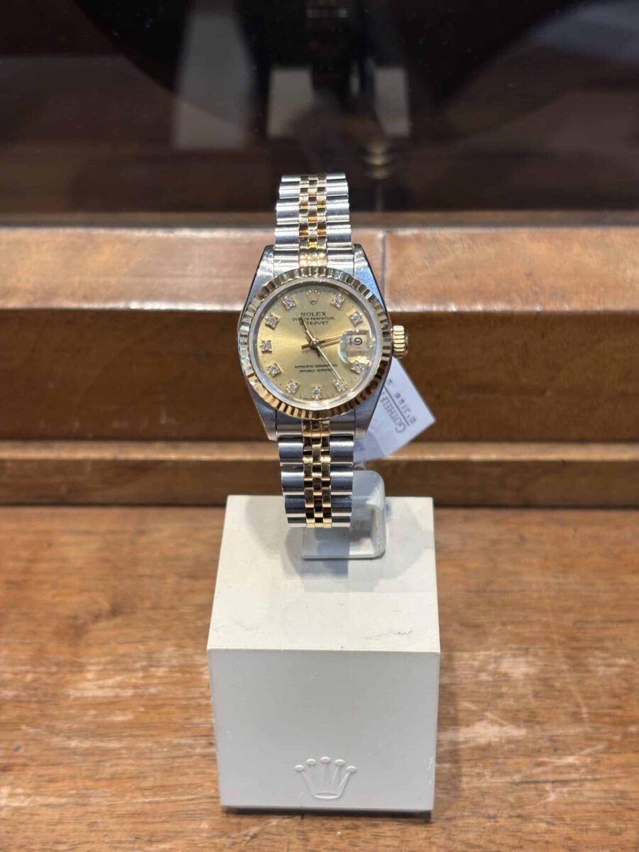 Rolex Datejust 26mm Steel & 18K Gold ref.69173 Champagne Diamonds Dial | Gothelf A. Watches — 3
