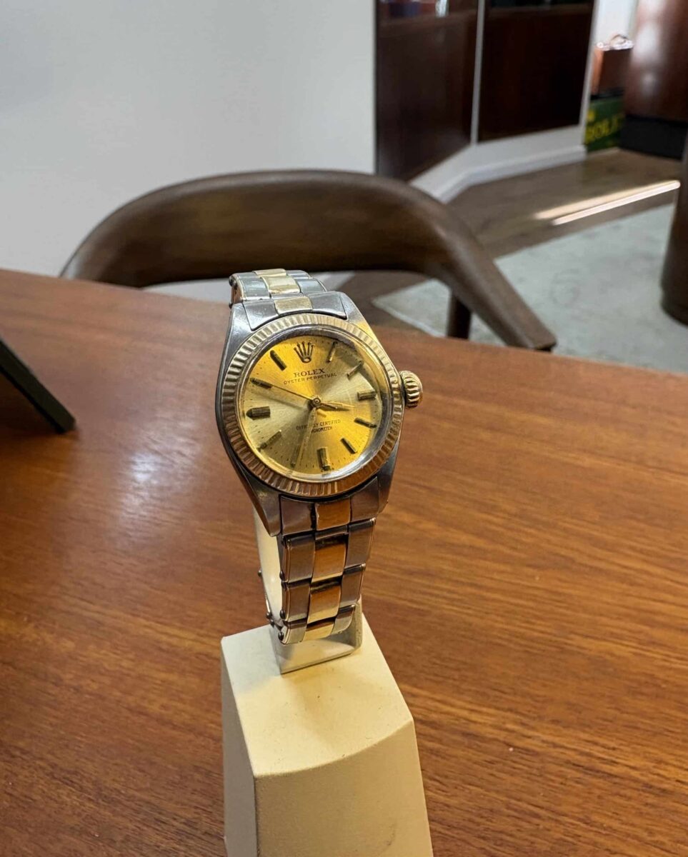 Rolex Oyster Perpetual Champagne dial Ladies Vintage 25mm Steel and Gold Automatic Ref.6619 | Gothelf A. Watches — 3