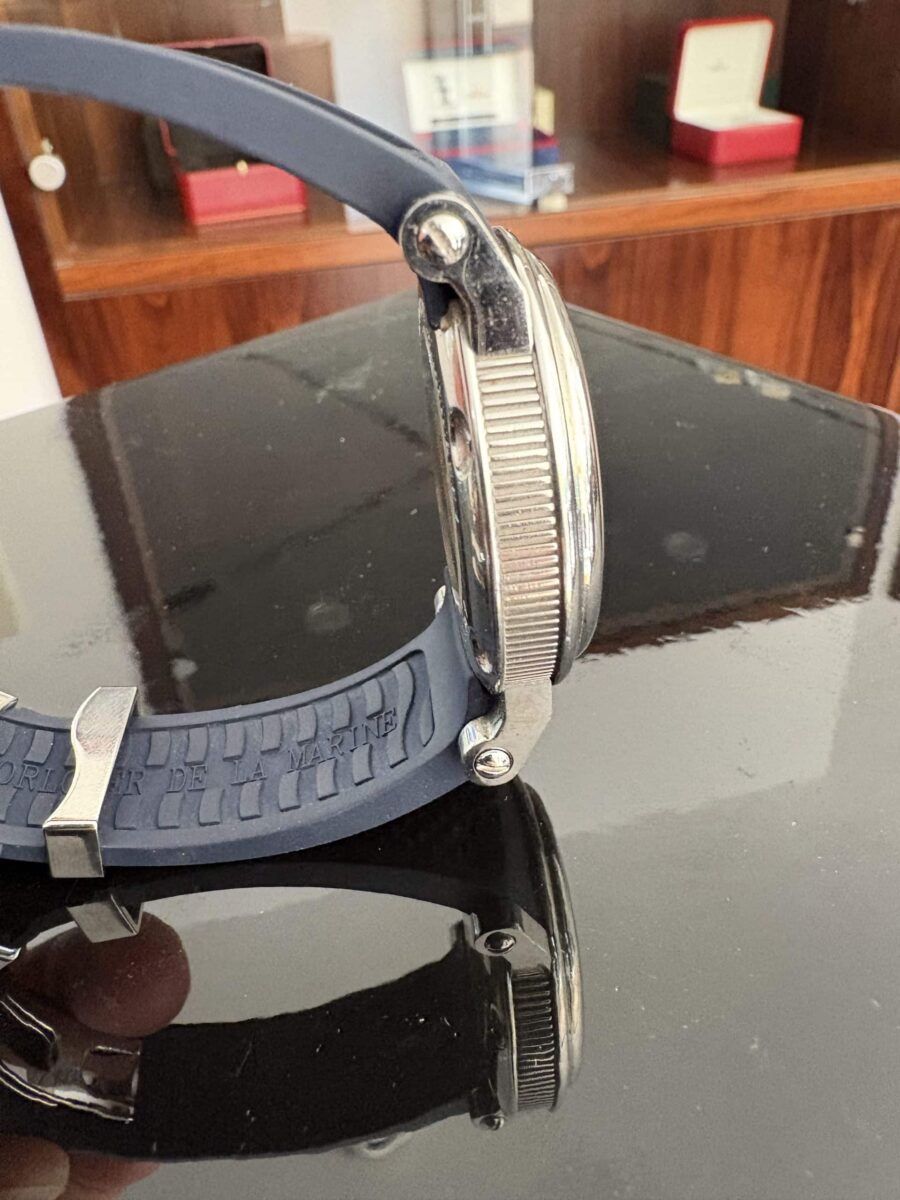 Breguet Marine 5817 Steel Automatic Blue Rubber Strap | Gothelf A. Watches — 6