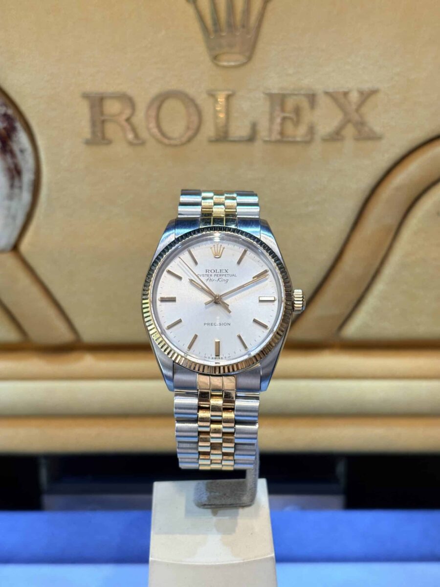 Rolex Air King Vintage 34mm Steel and 18K Gold with Rolex Original Papers!! | Gothelf A. Watches — 3