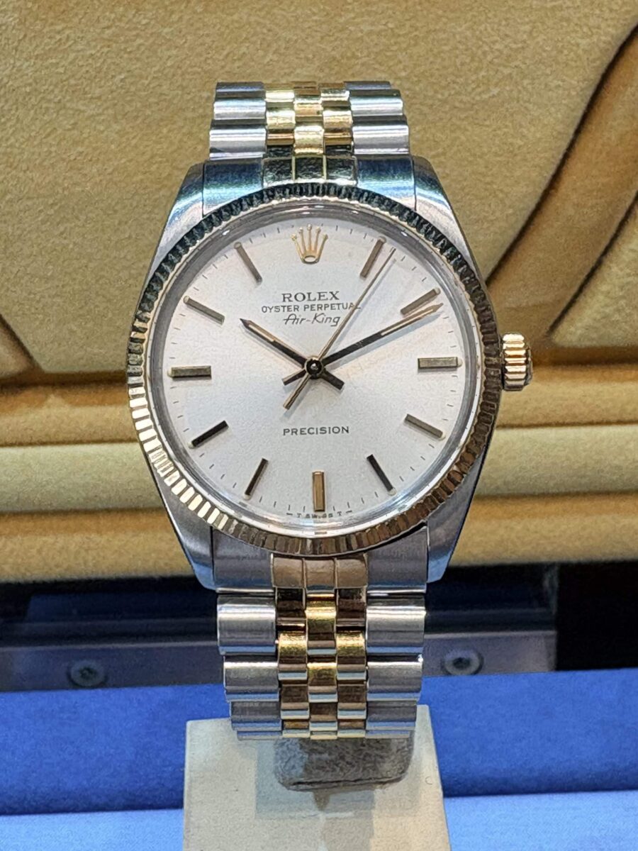 Rolex Air King Vintage 34mm Steel and 18K Gold with Rolex Original Papers!! | Gothelf A. Watches — 4
