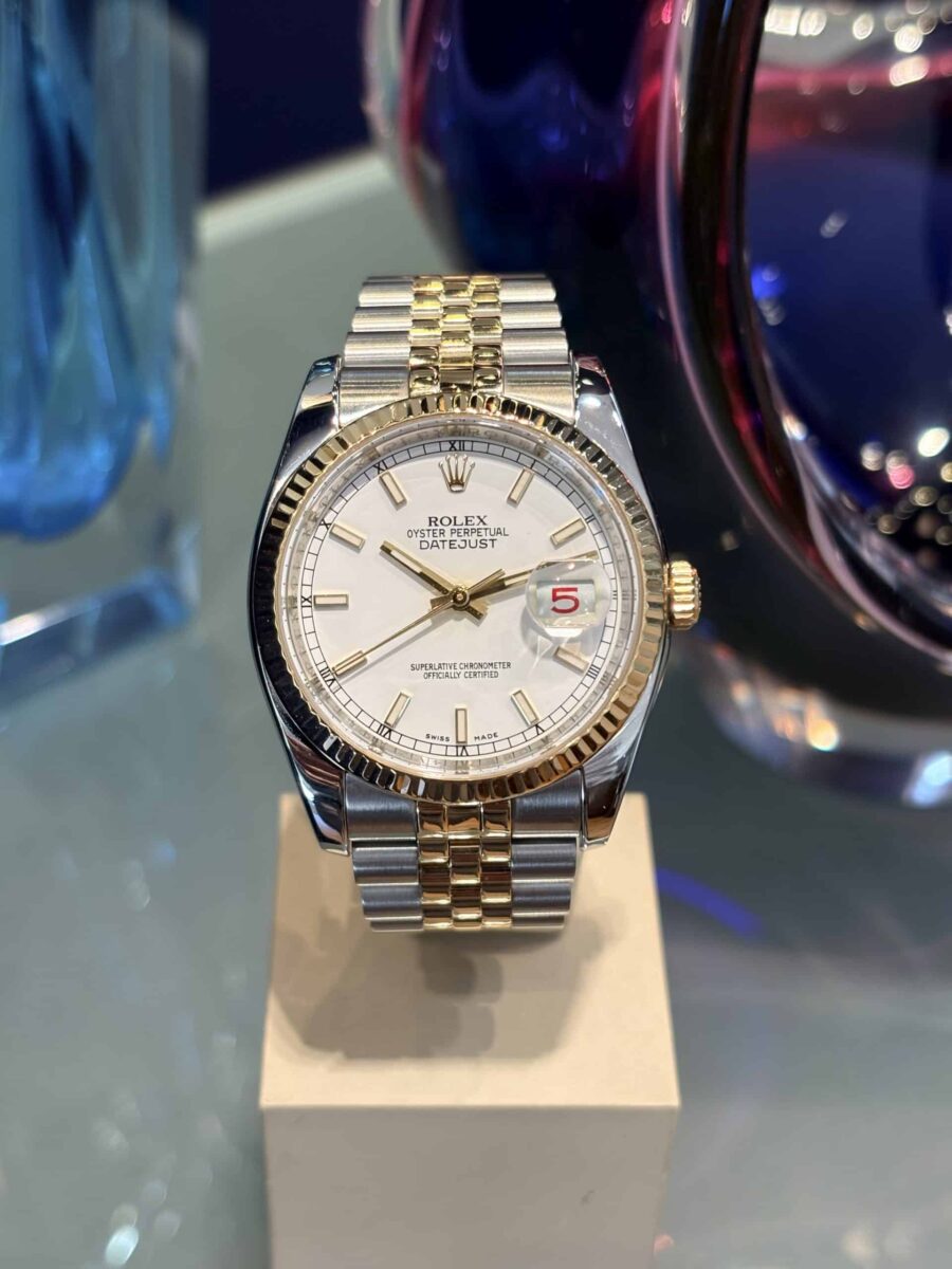 Rolex Datejust 36mm Steel & 18K Yellow White Dial ref.116233 | Gothelf A. Watches — 4