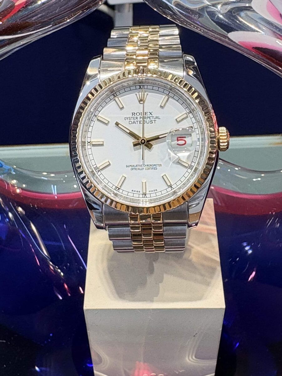 Rolex Datejust 36mm Steel & 18K Yellow White Dial ref.116233 | Gothelf A. Watches — 3