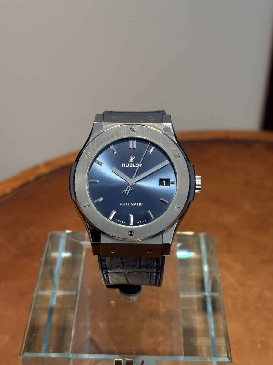 Hublot Classic Fusion Blue Titanium 45mm 511.NX.7170.LR | Gothelf A. Watches — 2