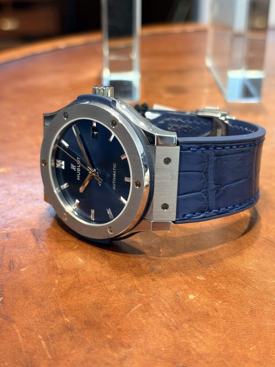 Hublot Classic Fusion Blue Titanium 45mm 511.NX.7170.LR | Gothelf A. Watches — 6