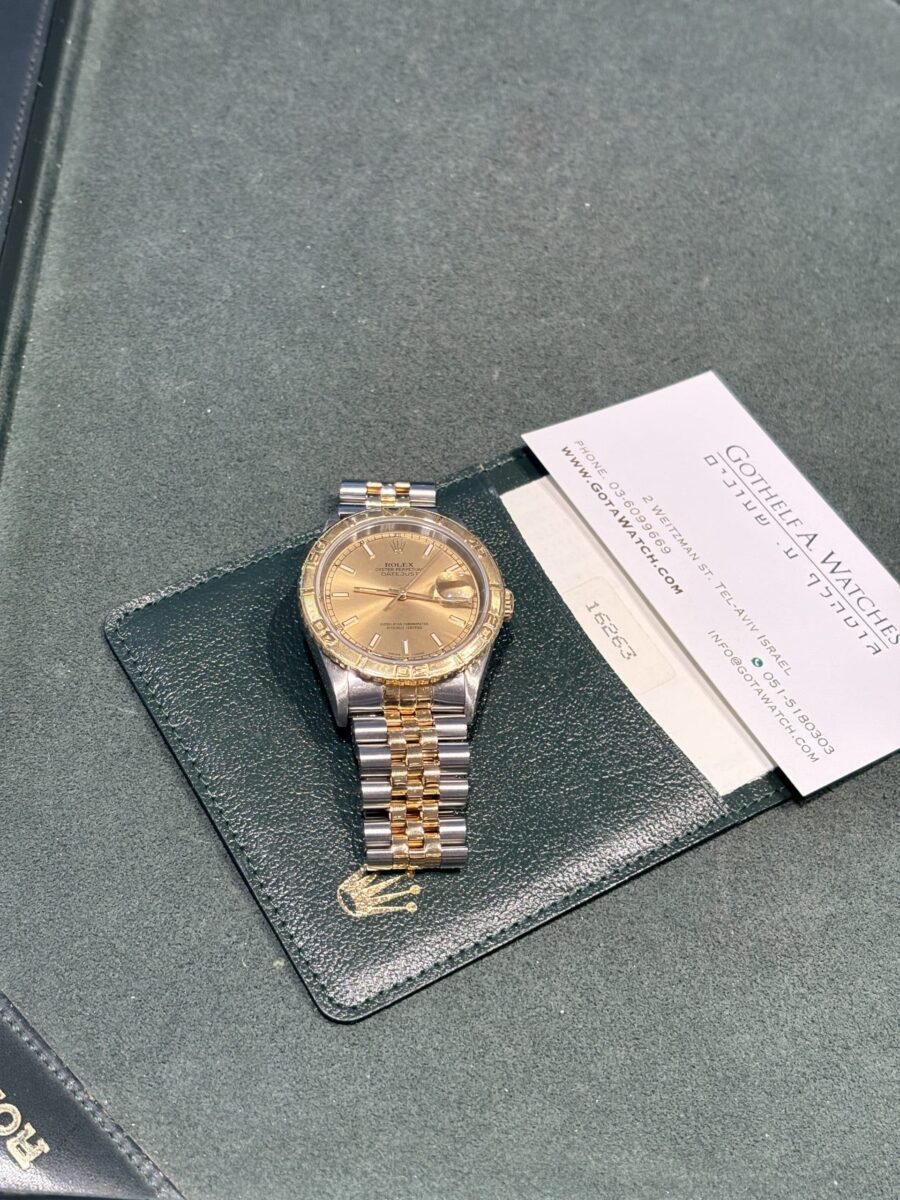 Rolex Datejust Turn-O-Graph Steel & 18k Yellow Gold 36mm Ref.16263 + Papers!! | Gothelf A. Watches — 5