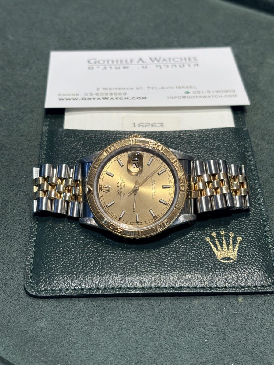 Rolex Datejust Turn-O-Graph Steel & 18k Yellow Gold 36mm Ref.16263 + Papers!! | Gothelf A. Watches — 4
