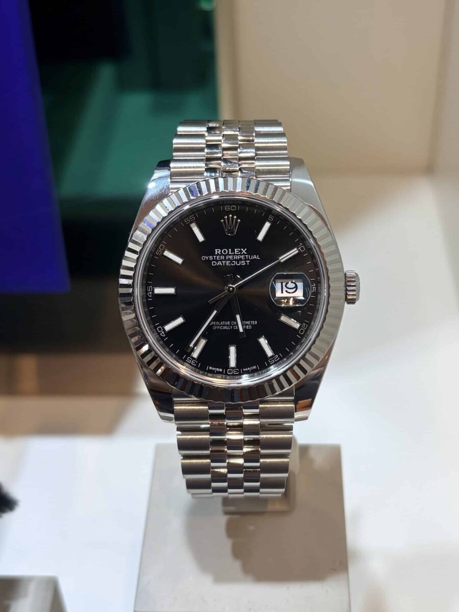 Rolex Datejust 41mm Black Dial Jubilee Bracelet White Gold Bezel ref.126334 | Gothelf A. Watches — 2