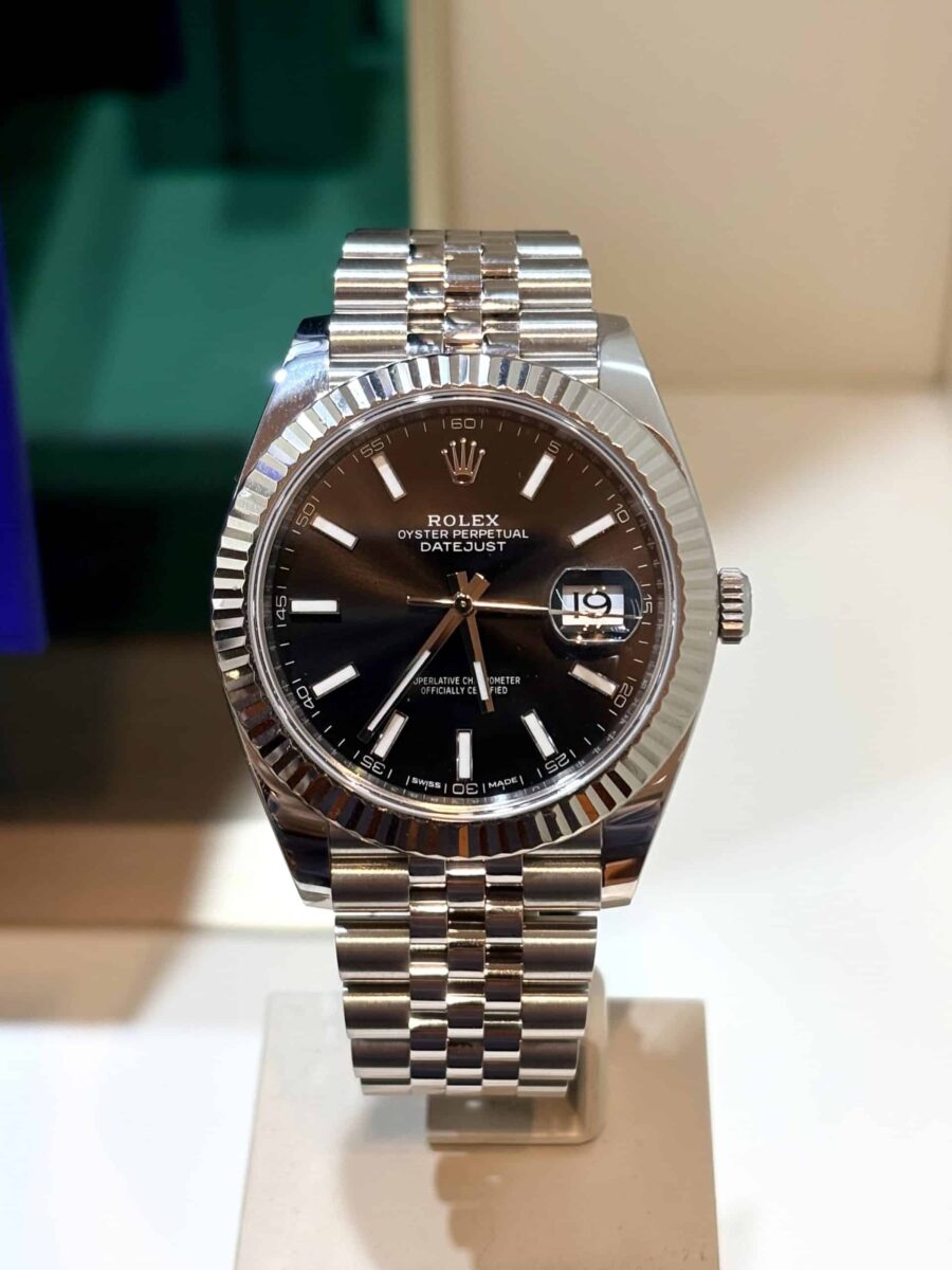 Rolex Datejust 41mm Black Dial Jubilee Bracelet White Gold Bezel ref.126334 | Gothelf A. Watches