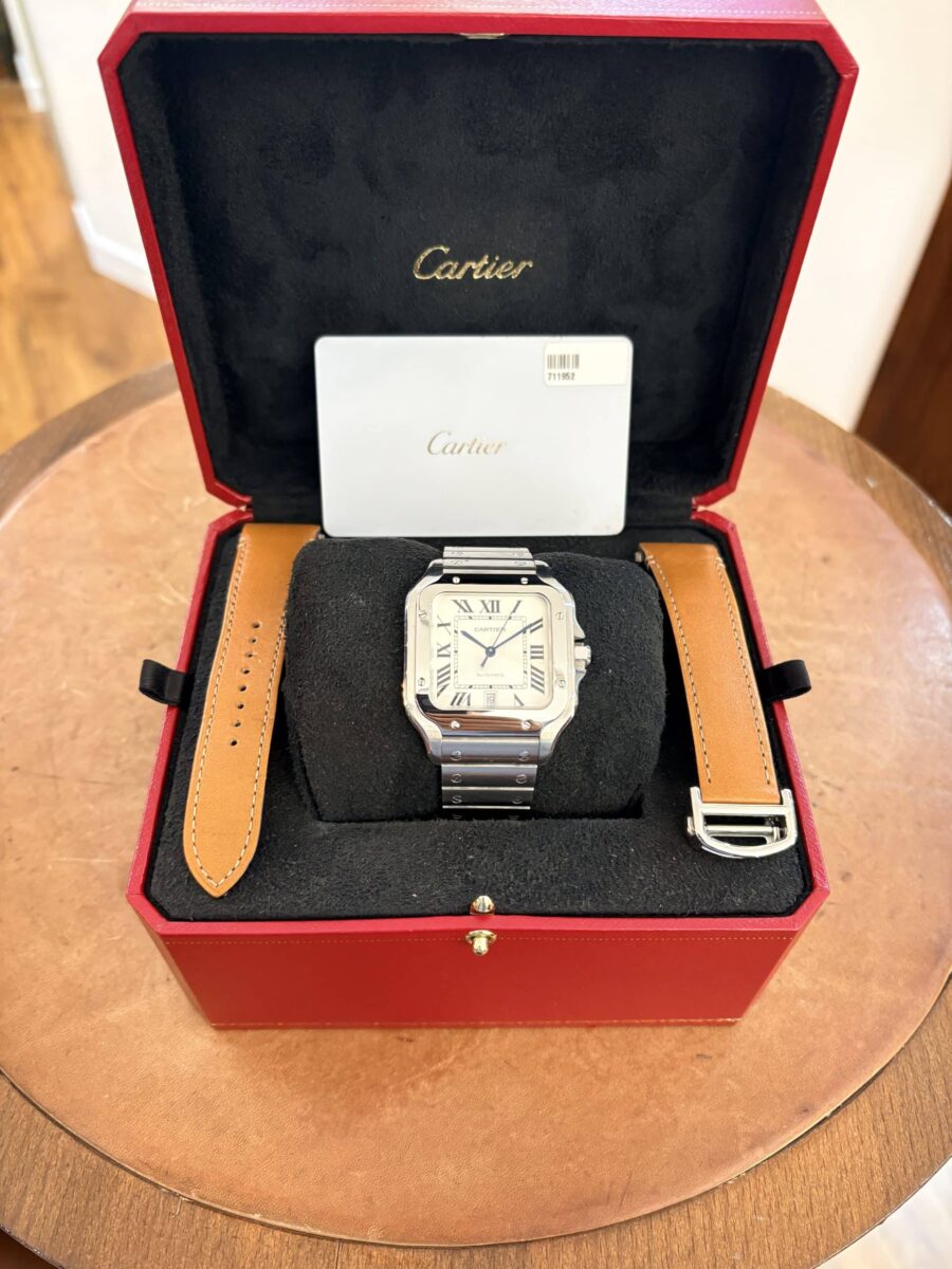 Santos de Cartier watch Large model, automatic movement, Silver dial | Gothelf A. Watches — 4