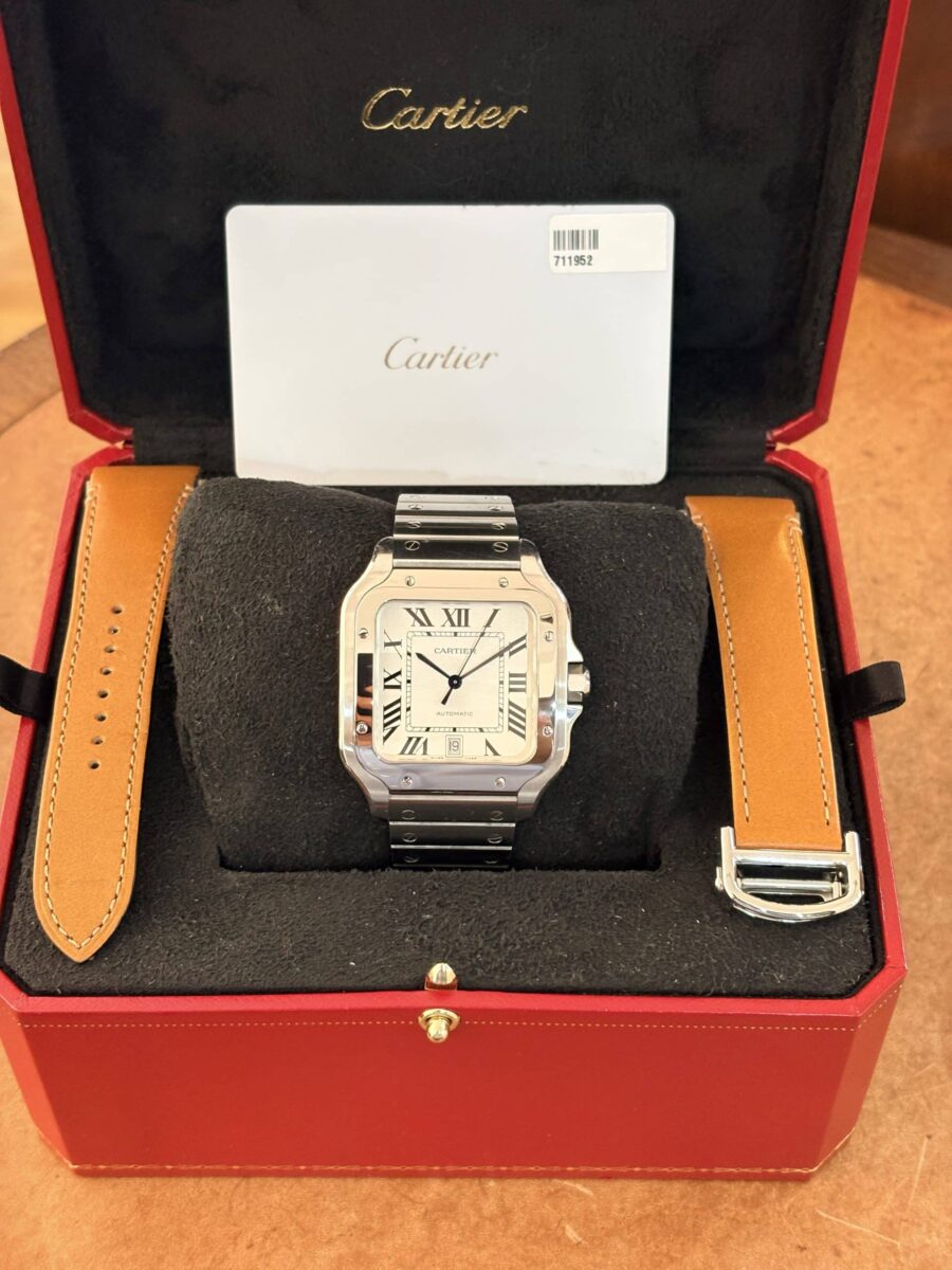 Santos de Cartier watch Large model, automatic movement, Silver dial | Gothelf A. Watches — 3