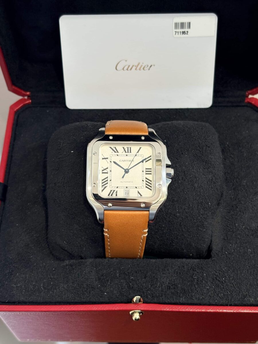 Santos de Cartier watch Large model, automatic movement, Silver dial | Gothelf A. Watches — 2