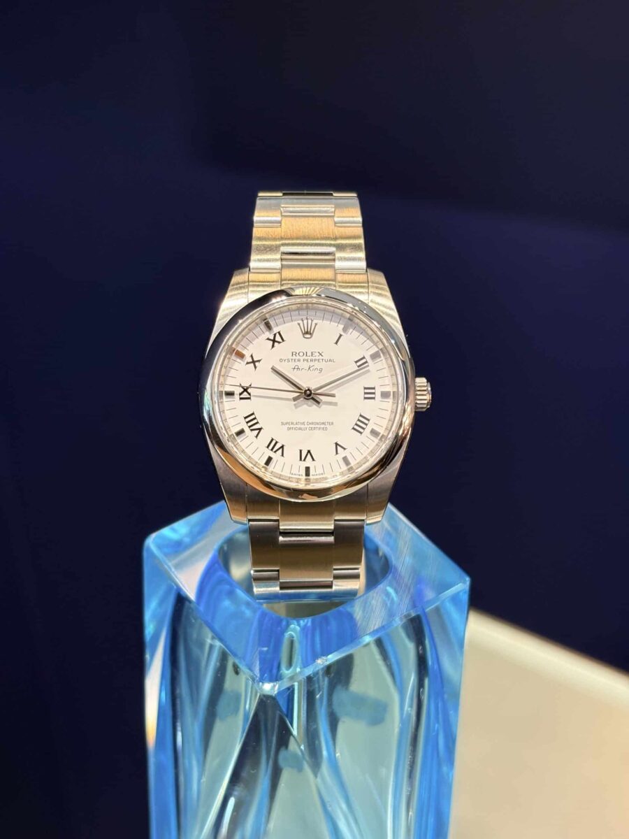 Rolex Oyster Perpetual Air King White Roman dial 114200 Pre-owned 2008 | Gothelf A. Watches — 5