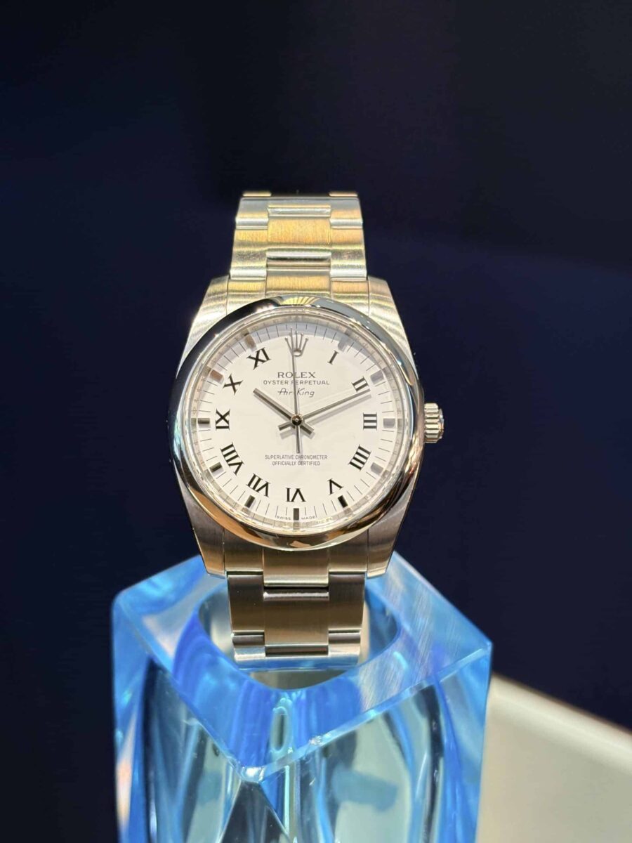 Rolex Oyster Perpetual Air King White Roman dial 114200 Pre-owned 2008 | Gothelf A. Watches — 3