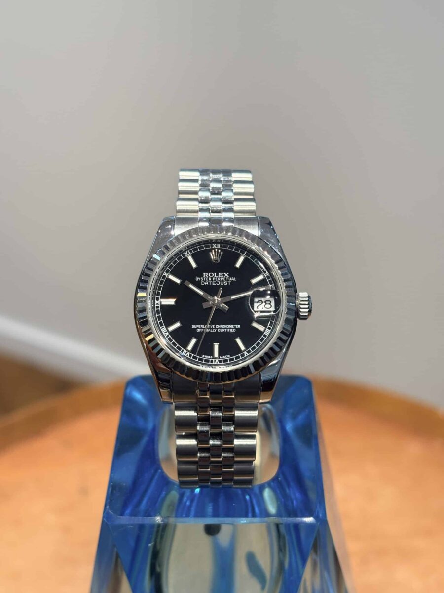 Rolex Datejust 31mm Steel Midsize Ladies 178274 Black Dial | Gothelf A. Watches — 4