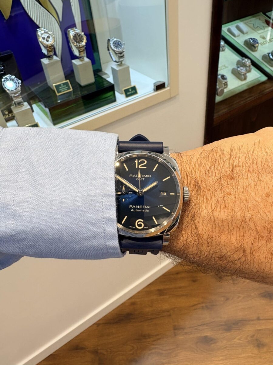 Panerai – Radiomir Mediterraneo GMT 3-Days Automatic Steel 45mm Blue Rubber Strap PAM00945 | Gothelf A. Watches — 4
