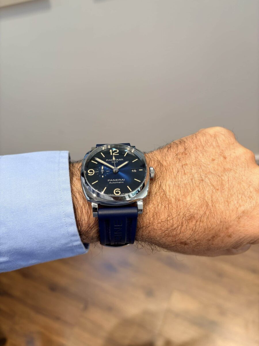 Panerai – Radiomir Mediterraneo GMT 3-Days Automatic Steel 45mm Blue Rubber Strap PAM00945 | Gothelf A. Watches — 3
