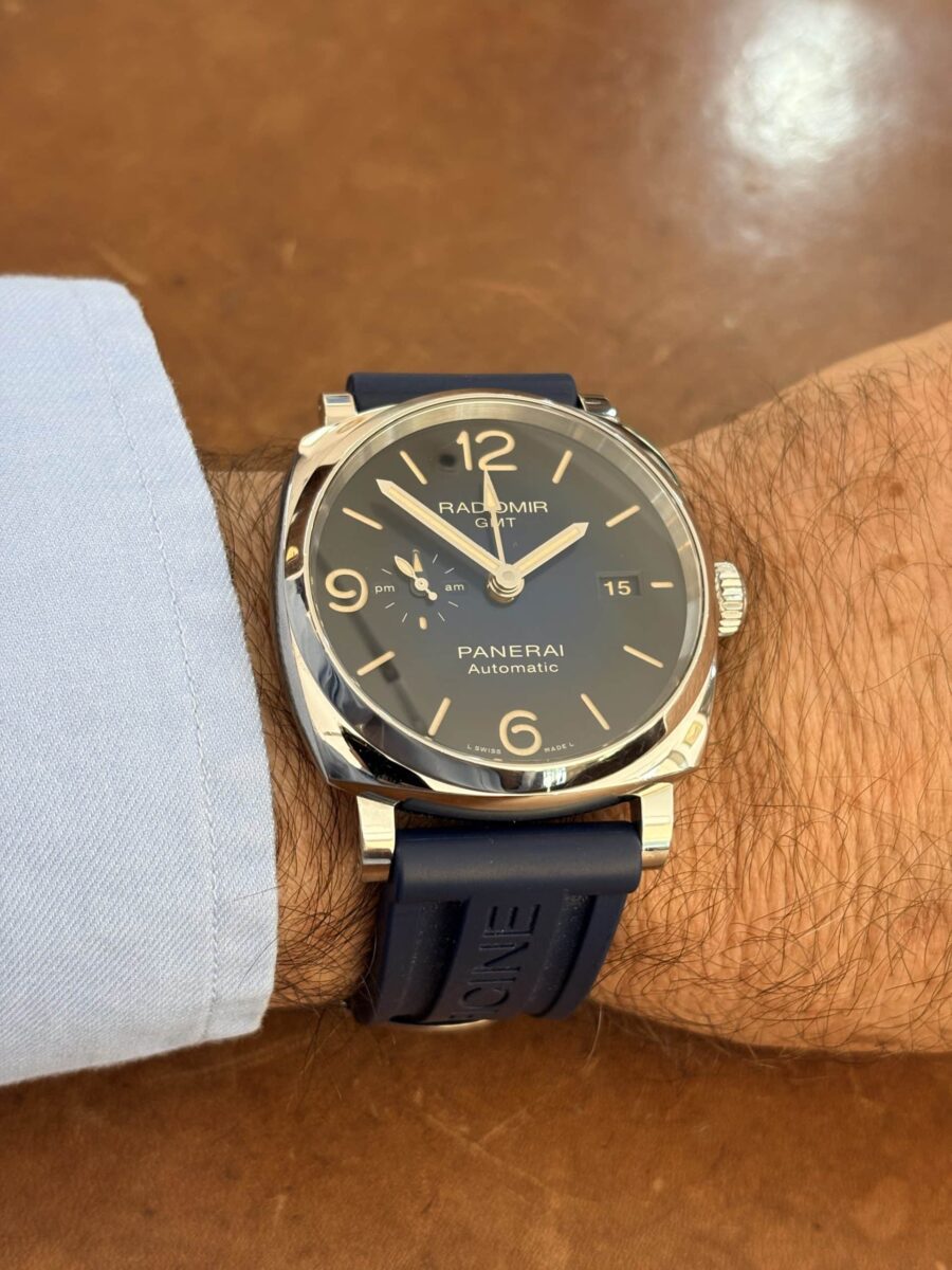 Panerai – Radiomir Mediterraneo GMT 3-Days Automatic Steel 45mm Blue Rubber Strap PAM00945 | Gothelf A. Watches — 7
