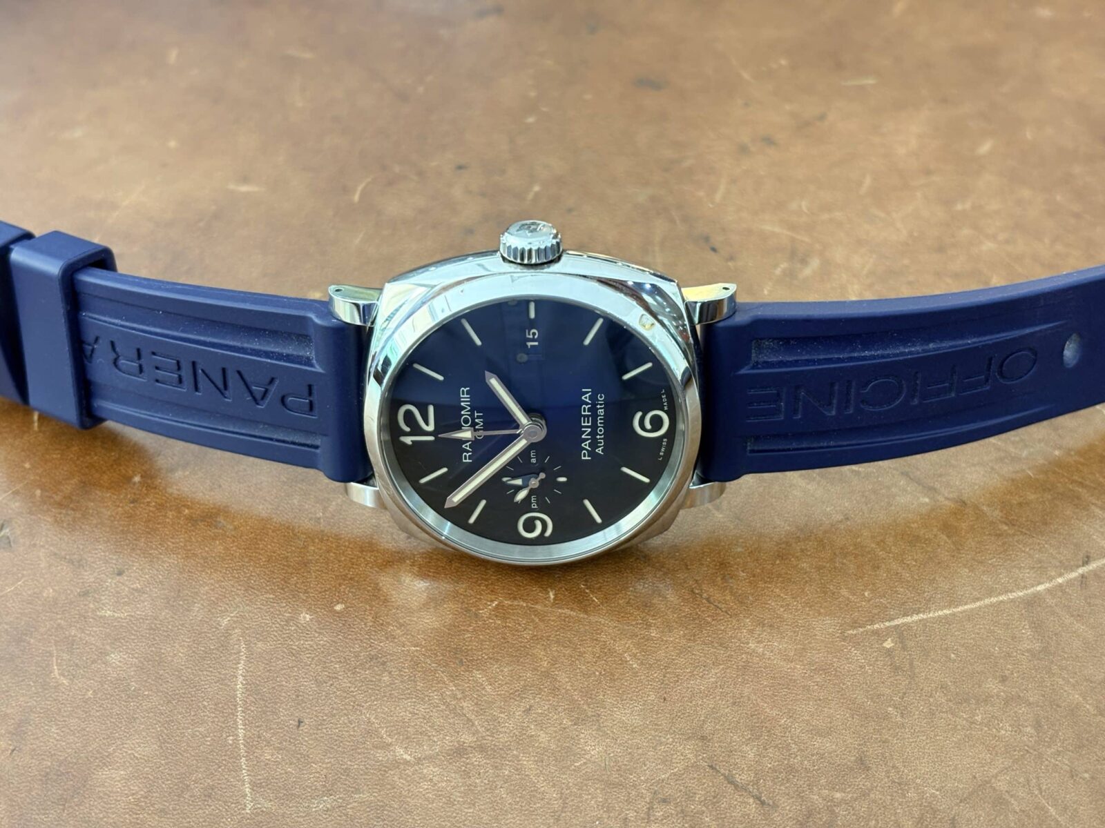 Panerai – Radiomir Mediterraneo GMT 3-Days Automatic Steel 45mm Blue Rubber Strap PAM00945 | Gothelf A. Watches — 2