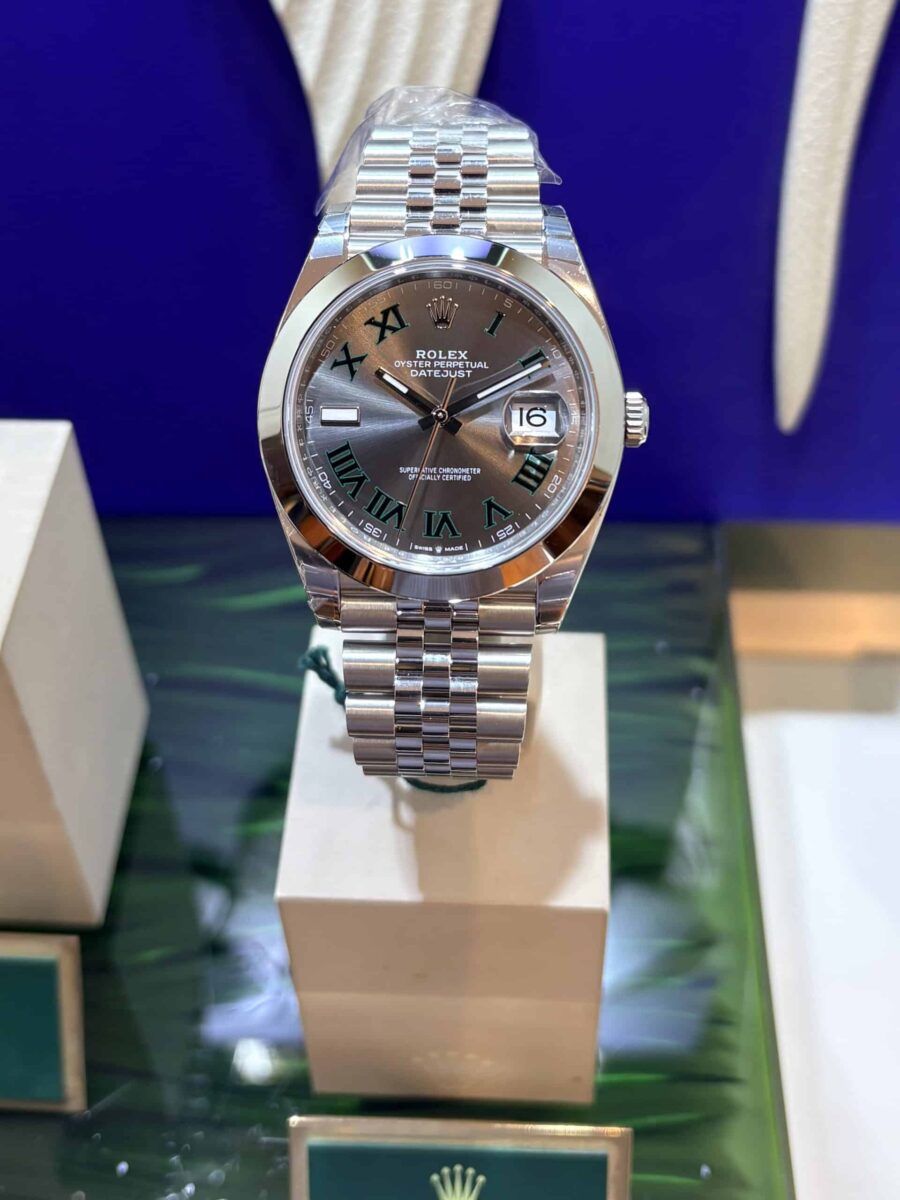 Rolex Datejust 41mm Steel Wimbledon Dial Jubilee 11/2025 New unworn with stickers | Gothelf A. Watches — 2