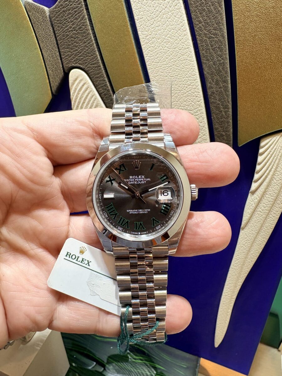 Rolex Datejust 41mm Steel Wimbledon Dial Jubilee 11/2025 New unworn with stickers | Gothelf A. Watches — 3